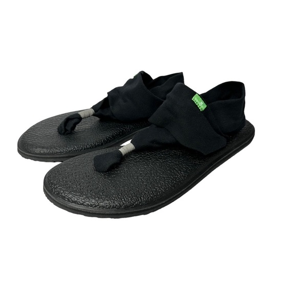 Sanuk Yoga Sling Back Black Sandals Women’s Size 9 - Picture 4 of 11